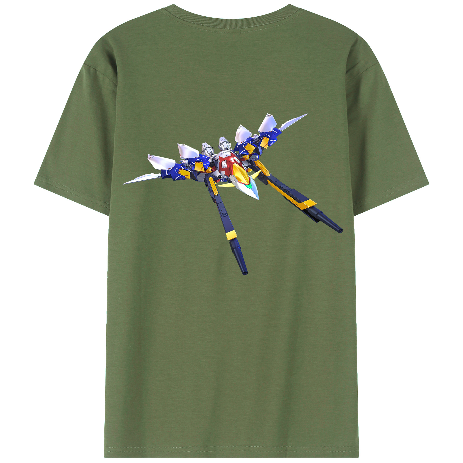 （画像用） 機動戦士ガンダム Mobile Suit Gundam 綿100％ メンズ半袖Tシャツ（バックプリント） 通気性